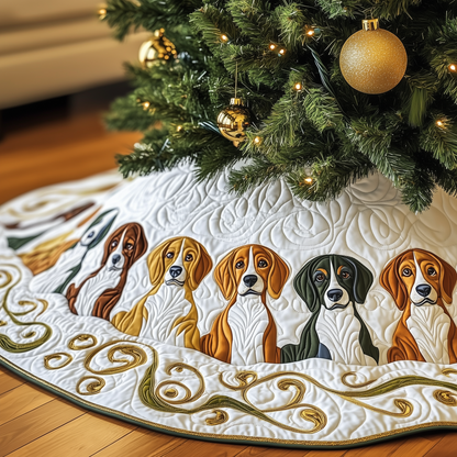 Christmas Beagle Quilted Tree Skirt GFTOTP387