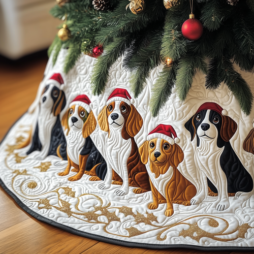 Christmas Beagle Quilted Tree Skirt GFTOTP389