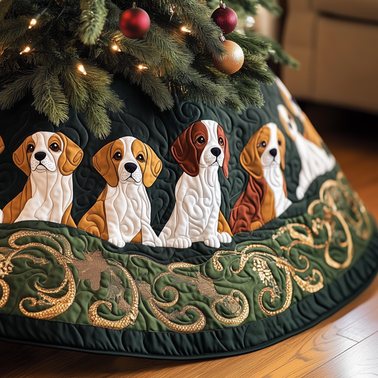 Christmas Beagle Quilted Tree Skirt GFTOTP390