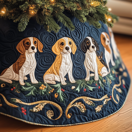 Christmas Beagle Quilted Tree Skirt GFTOTP394