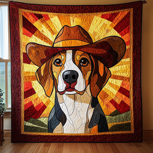 Cowboy Beagle Quilted Blanket GFTOTP401