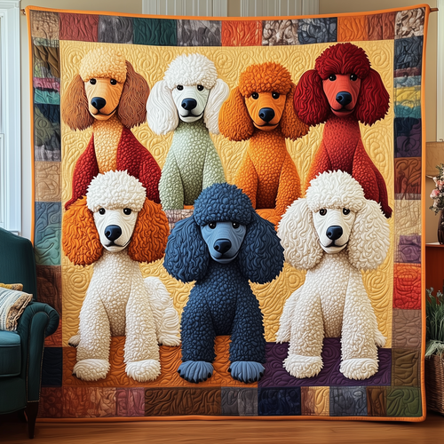 Whimsical Poodle Quilted Blanket GFTOTP410