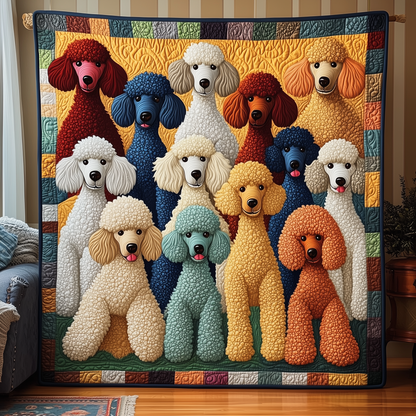 Whimsical Poodle Quilted Blanket GFTOTP412