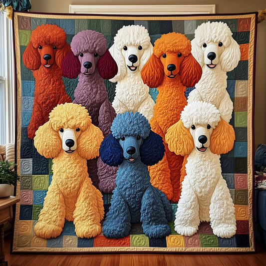 Whimsical Poodle Quilted Blanket GFTOTP413