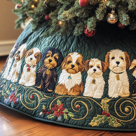 Adorable Yorkshire Terrier Quilted Tree Skirt GFTOTP456