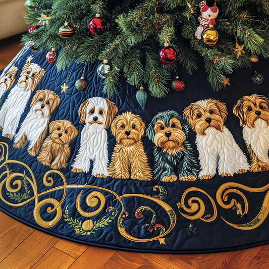 Adorable Yorkshire Terrier Quilted Tree Skirt GFTOTP463