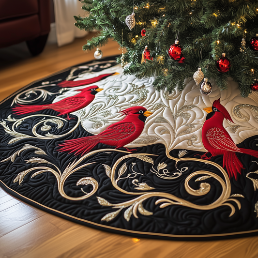 Red Cardinal Quilted Tree Skirt GFTOTP494