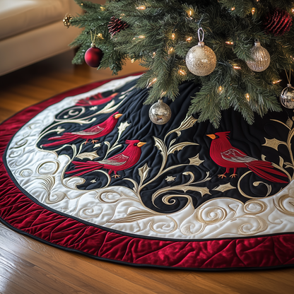 Red Cardinal Quilted Tree Skirt GFTOTP499