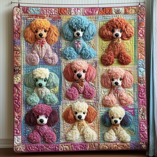 Whimsical Poodle Quilted Blanket GFTOTP588