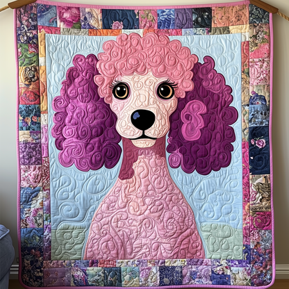 Whimsical Poodle Quilted Blanket GFTOTP596