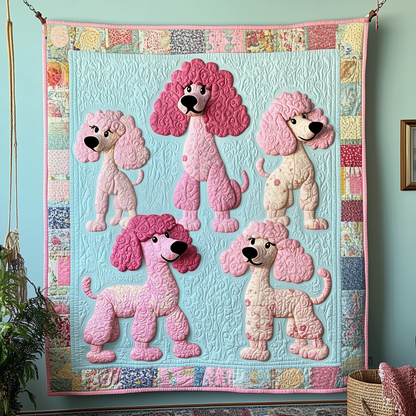 Whimsical Poodle Quilted Blanket GFTOTP602