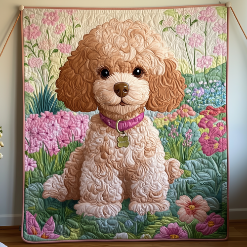 Adorable Poodle Quilted Blanket GFTOTP603