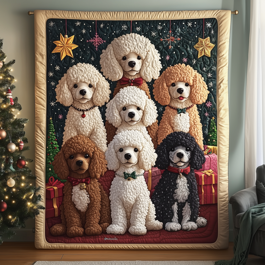 Christmas Poodle Quilted Blanket GFTOTP605