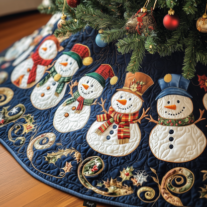 Festive Snowman Quilted Tree Skirt GFTOTP661