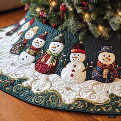 Festive Snowman Quilted Tree Skirt GFTOTP662