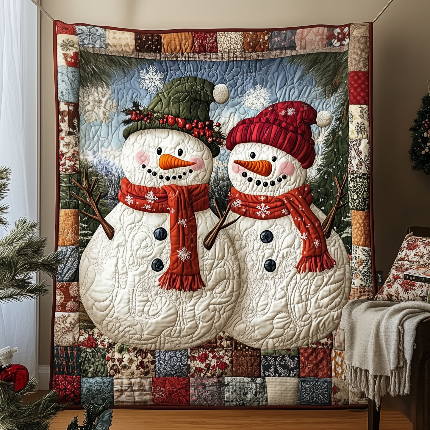 Festive Snowman Quilted Blanket GFTOTP669