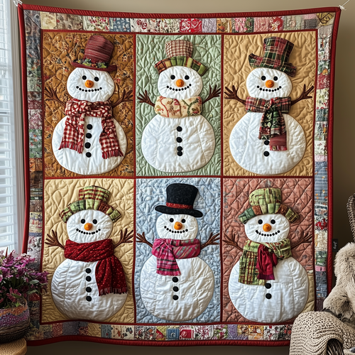 Festive Snowman Quilted Blanket GFTOTP671