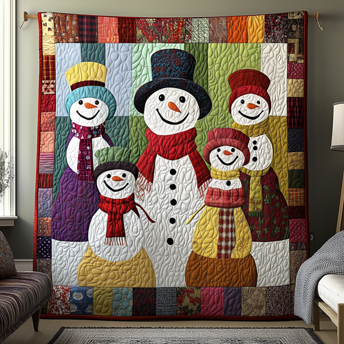 Whimsical Snowman Quilted Blanket GFTOTP676