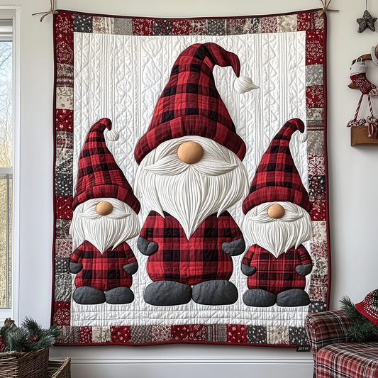 Christmas Gnomes Quilted Blanket GFTOTP795