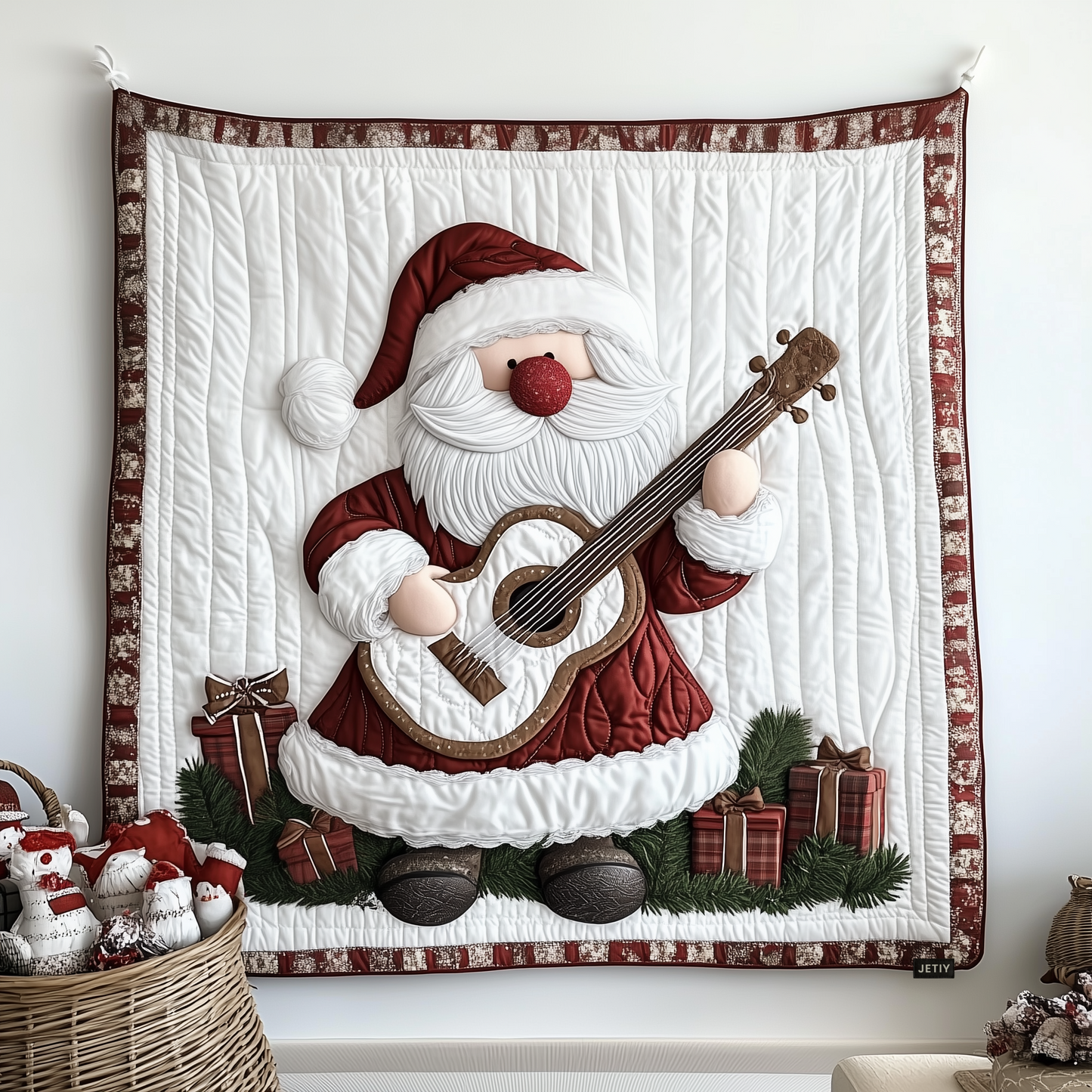 Christmas Guitar Gnomes Quilted Blanket GFTOTP797