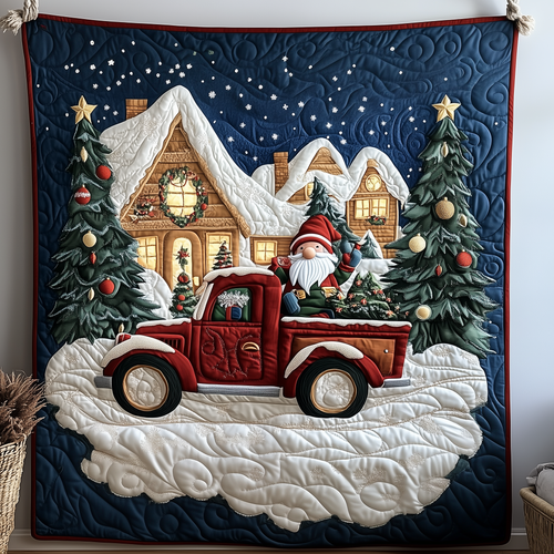 Christmas Gnomes Quilted Blanket GFTOTP801