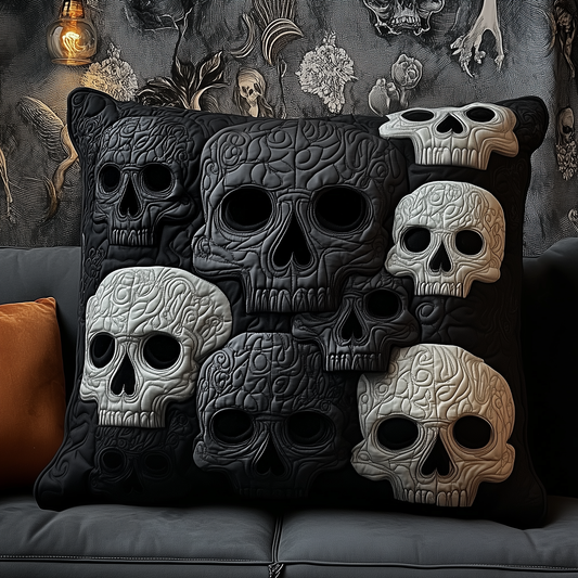 Elegant Skull Quilted Pillow Case GFTOTP841