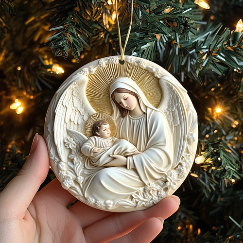 Mary and baby Jesus Mica Ornament GFTOTP851