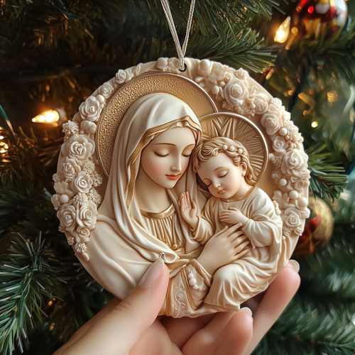 Maria and baby Jesus Mica Ornament GFTOTP853