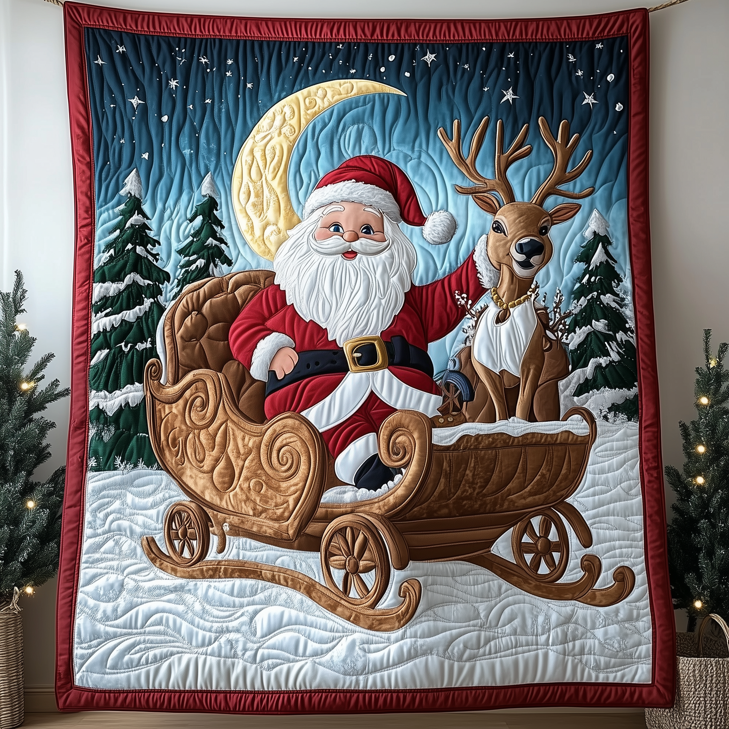 Santa Claus Quilted Blanket GFTOTP868