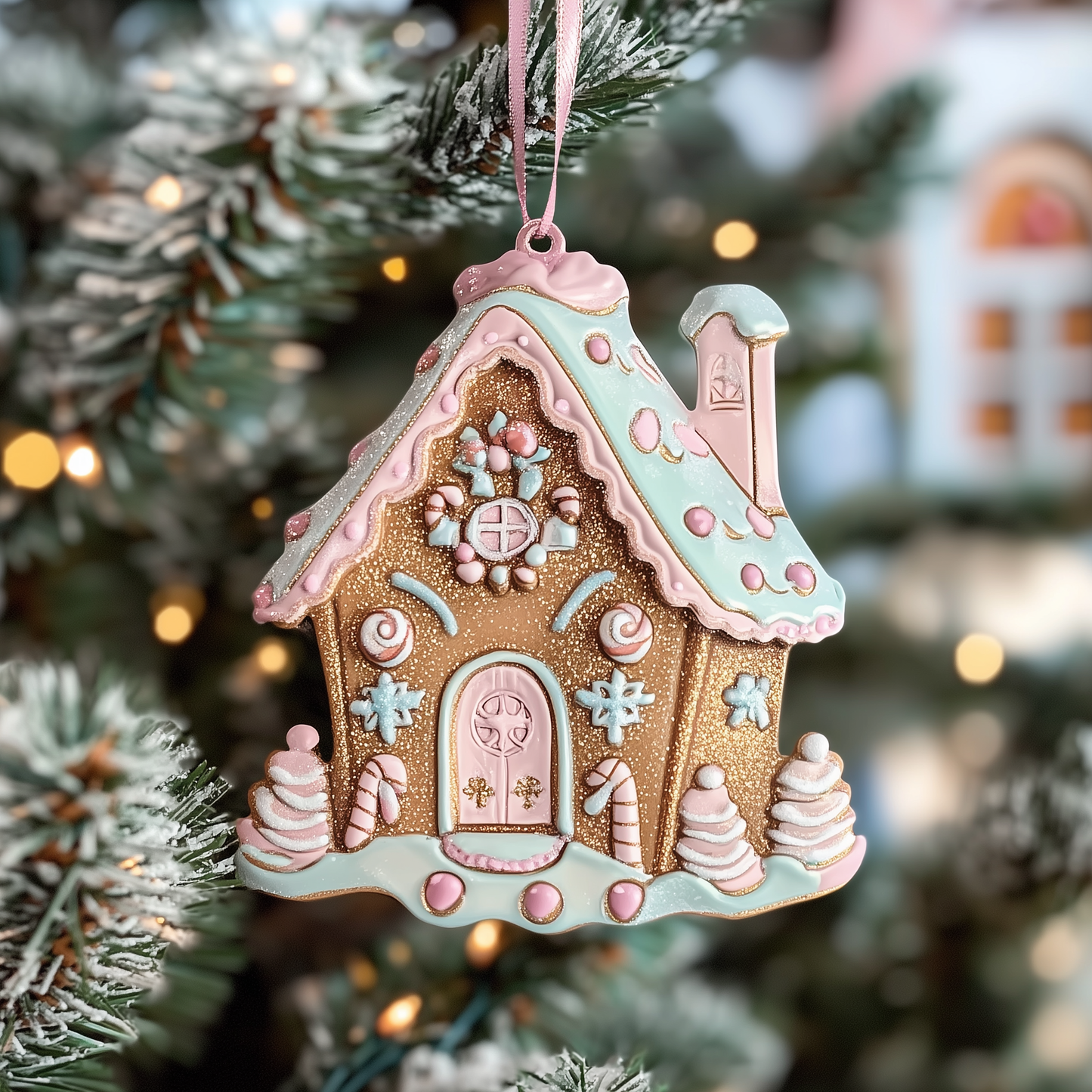 Pastel Sweet House Mica Ornament GFTOTP959