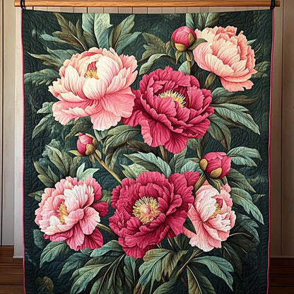 Peony Blooms Quilted Blanket EQT0NT003