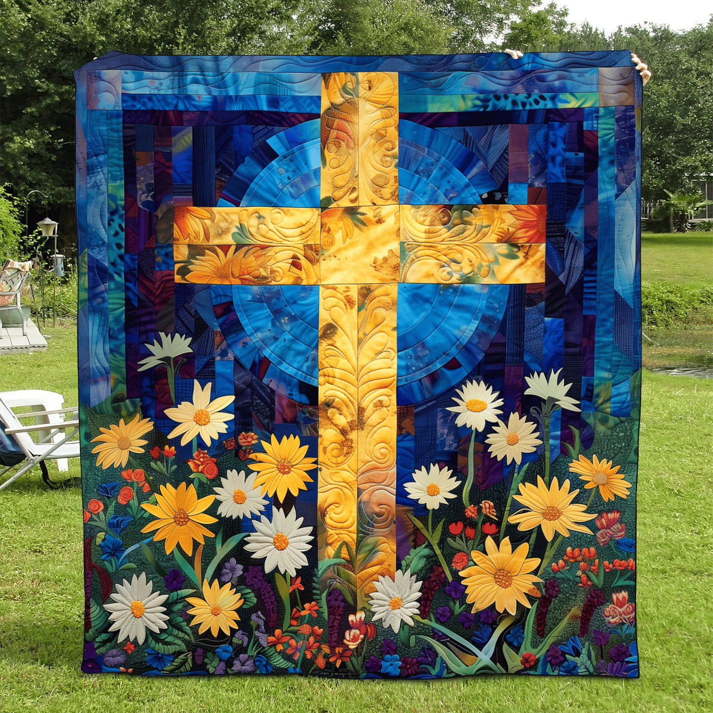 Sunlit Garden Quilted Blanket NCU0TH998