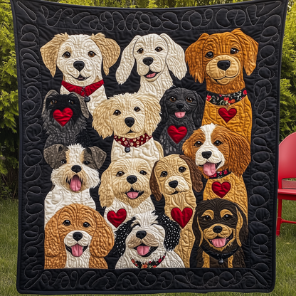 Dog Greeting Quilted Blanket ODTL002