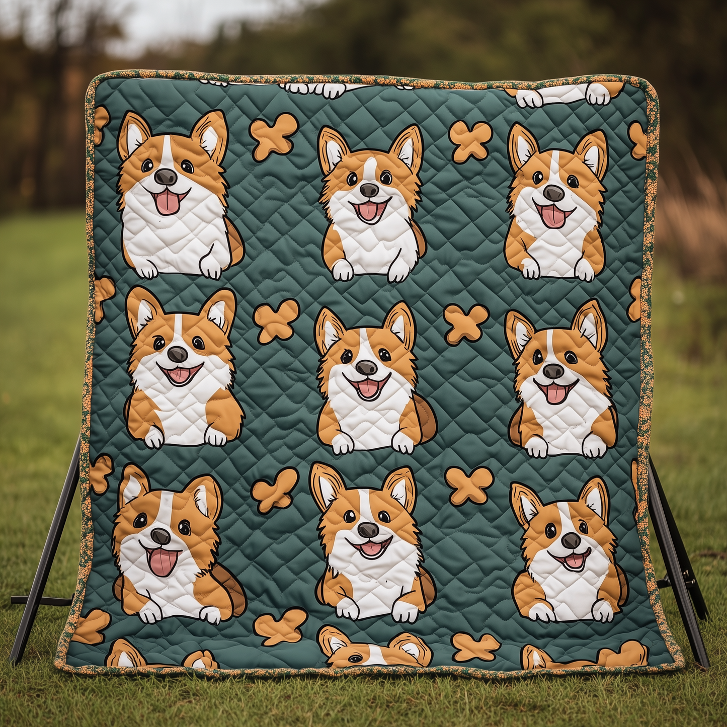 Our Corgi Quilted Blanket ODTL005