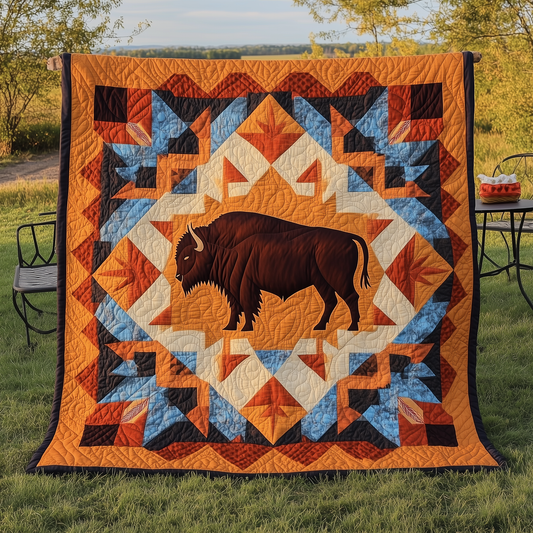 Native Bison Quilted Blanket IBTL012