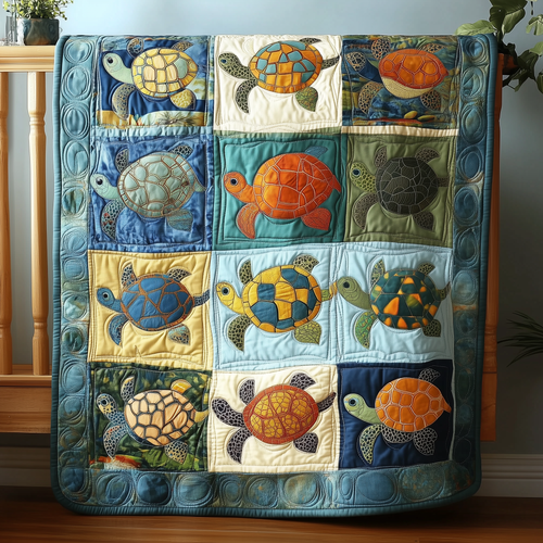 Turtle Block Quilted Blanket UTTL014