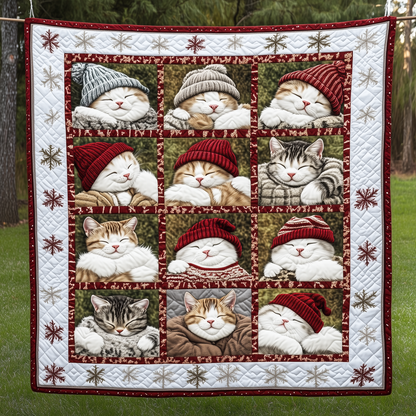 Cat Christmas Quilted Blanket ACTL023