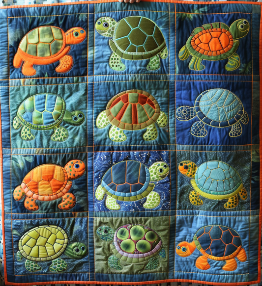 Turtle Harmony Quilted Blanket NCU0TH662