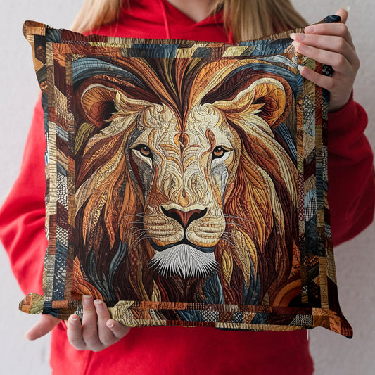 Courageous Native Lion King Quilted Quilted Pillow Case GFTONL148